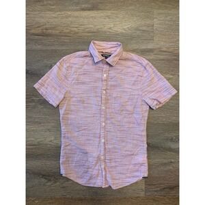 Express Men's Short Sleeve Collard Shirt Pink Size XS